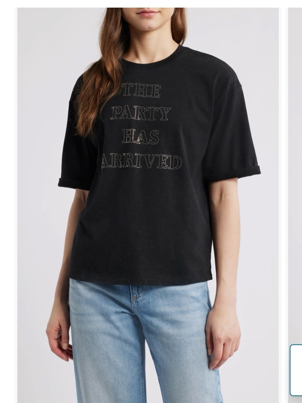 BOSS ORANGE Women's Short-Sleeve Studded Party T-Shirt